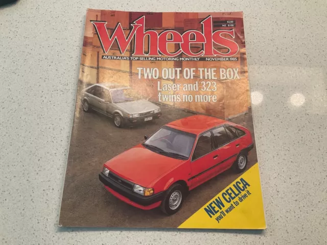 Wheels magazine 1985 November new celiac Mazda 323 laser ford