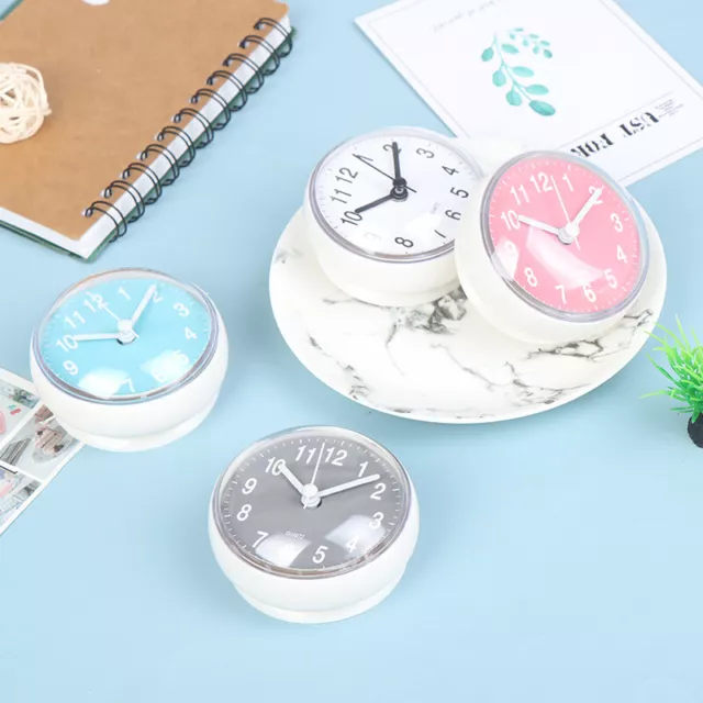 Mini ventouse horloge murale salle de bain anti-buée  cuisine étanche