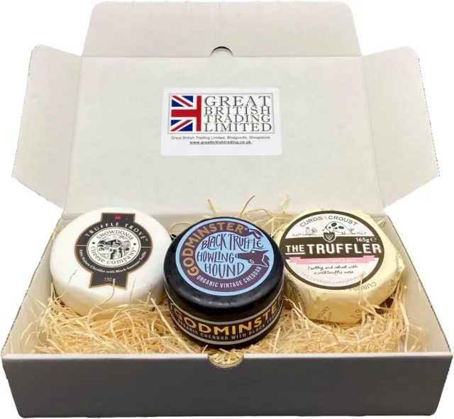 Triple Truffle Tasty Treat - 3 x Truffle Cheeses -Snowdonia, Godminster,truffler