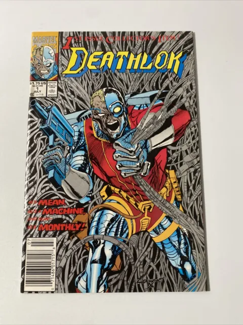 Deathlok #1 Metallic Cover Marvel Comics 1991 First Issue Newsstand High Grade