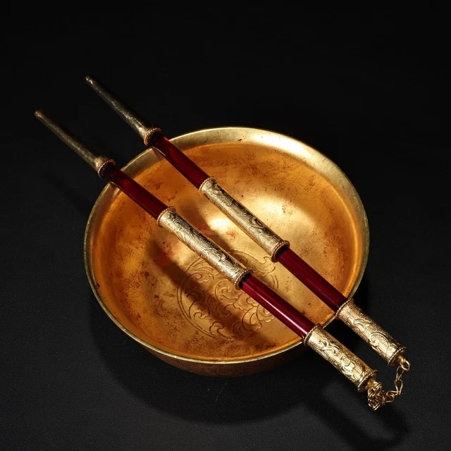 Treasure handmade pure copper scripture gilded bowl