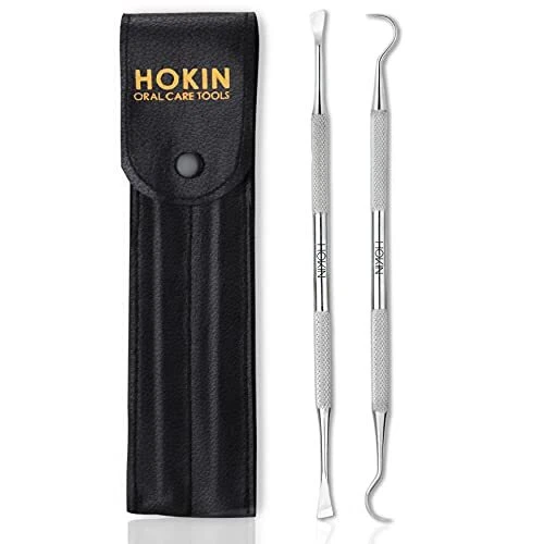 HOKIN Detartreur Dentaire Kit Dents en acier Inoxydable kit de Nettoyage Calc...