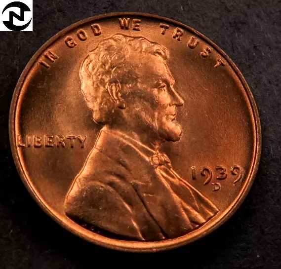 1939-D Lincoln Wheat Penny Cent ~ Gem BU (red) ~ *Fresh OBW Coin* ~ ~ 1 Coin