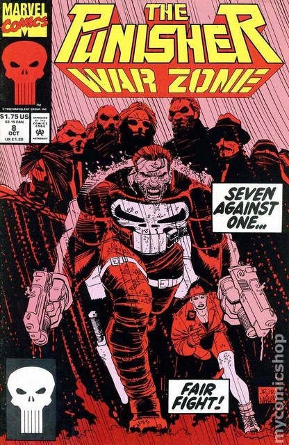 Punisher War Zone #8 FN 1992 Stock Image