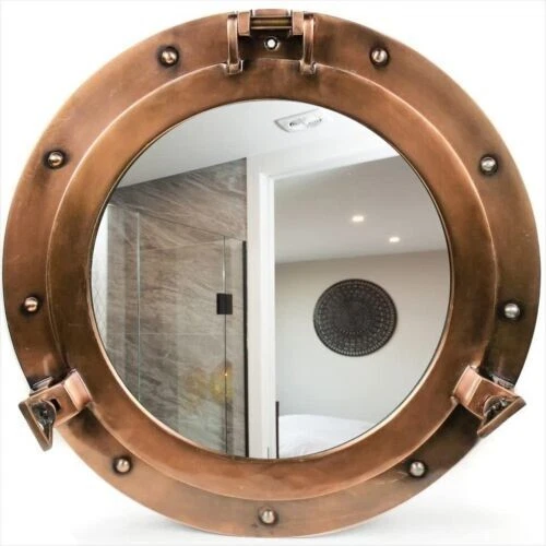 Antique Copper Premium Nautical Maritime Ship's Porthole | Mirrors & Windows