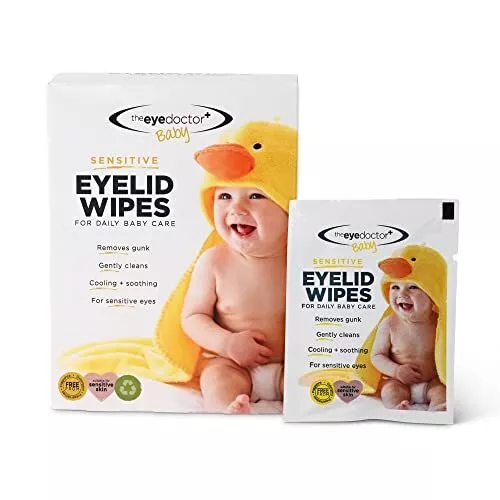 Sensitive Baby Eyelid Wipes - 260x Safe Sterile Eye Wipes