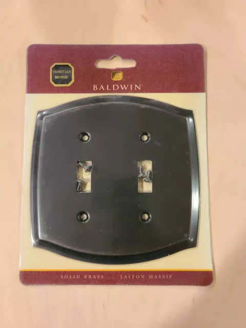 Baldwin Solid Brass - Venetian Bronze - Colonial Style Double Toggle 4766-112
