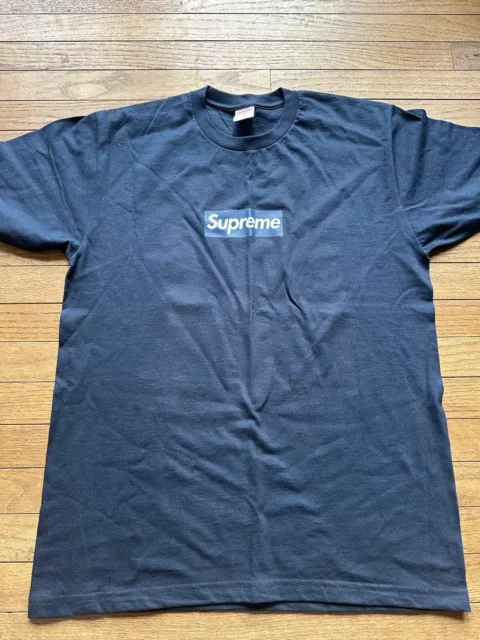 SUPREME YANKEES BOX Logo Tee Shirt Navy 2015 Size Large $139.99 - PicClick