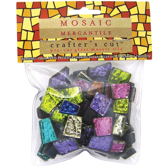 Crafter's Cut Mosaic Tiles .5lb-Assorted Sparkle -CC-SP