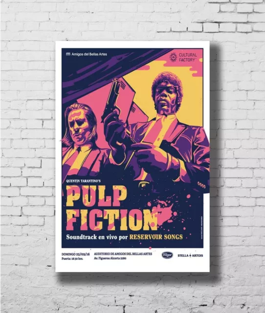 367817 PULP FICTION Fighting Gun Classic Movie Art Decor Print Poster AU