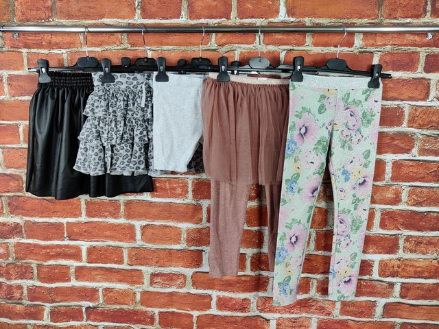 Girls Bundle Age 6-7 Years H&M Next Skirts Leggings Set Leopard Party Kids 122Cm