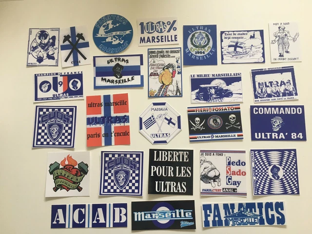 Autocollants Ultras Marseille stickers Olympique OM Virage Depe Phocéens