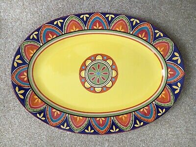RRP £ 40 BRANDANI IRONSTONE Ovale Vassoio/Piastra NUOVO E Inscatolato 