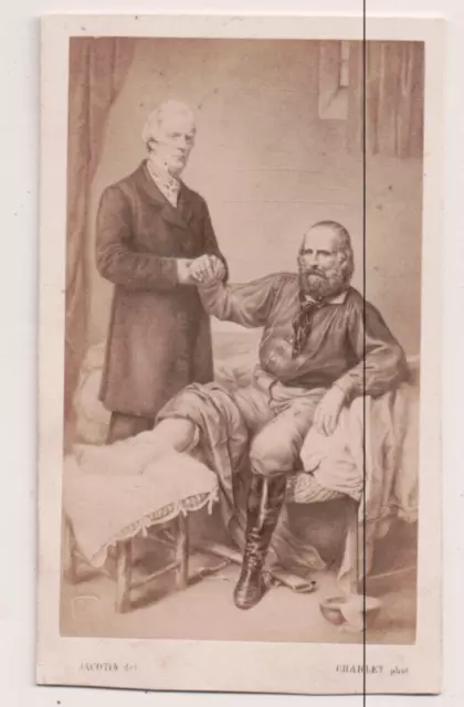 Vintage CDV Giuseppe Garibaldi Italian general & Dr. Partridge