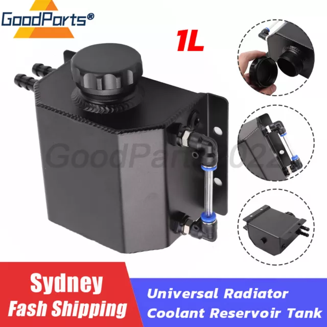 1L Aluminum Radiator Coolant Overflow Recovery Water Tank Reservoir Universal AU