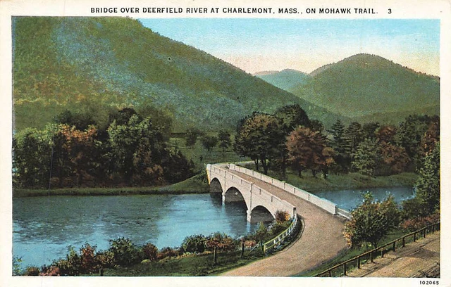 Bridge Over Deerfield River Charlemont Mohawk Trail MA Massachusetts P67