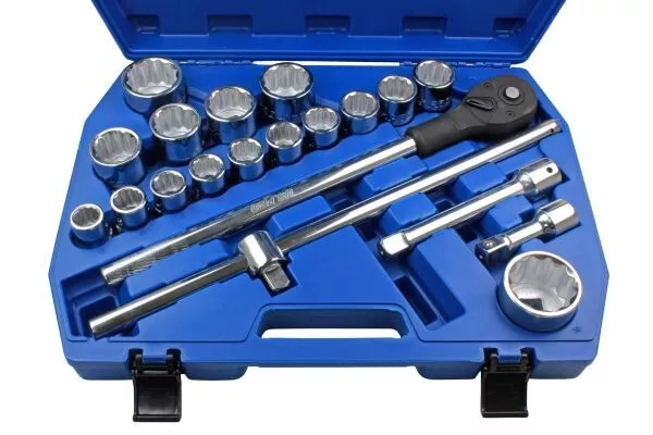 US PRO Tools Socket Set 19 - 50mm, Sockets Ratchet NEW  20pc 3/4" dr 12pt 1383