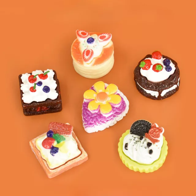 10PCS 1:12 Scale Dollhouse Miniatures Cream Cakes Mini Food Decor Accessorie Set
