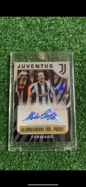 Juventus Topps Chrome Alessandro del Piero Autograph/75 Auto Signed /75 Zebra