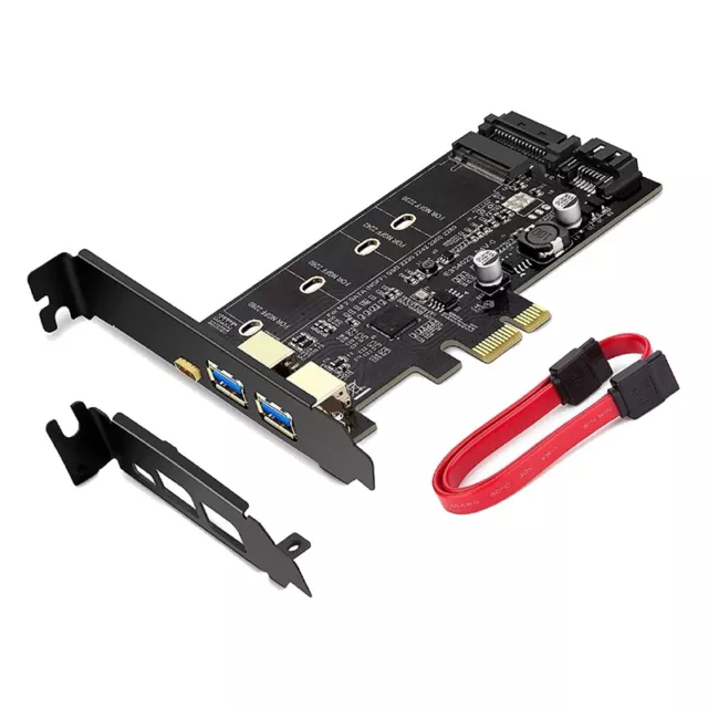 PCI-E to USB 3.0 PCI Express Card Incl.1 USB C and 2 USB A Ports, M.2 NVME  T7P8