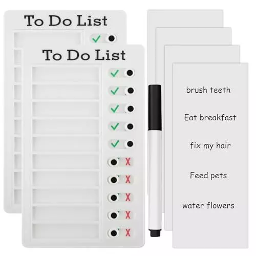 Checklist Boards 2pcs To Do List Checklist Memo Checkliste Tragbare Memoboard...