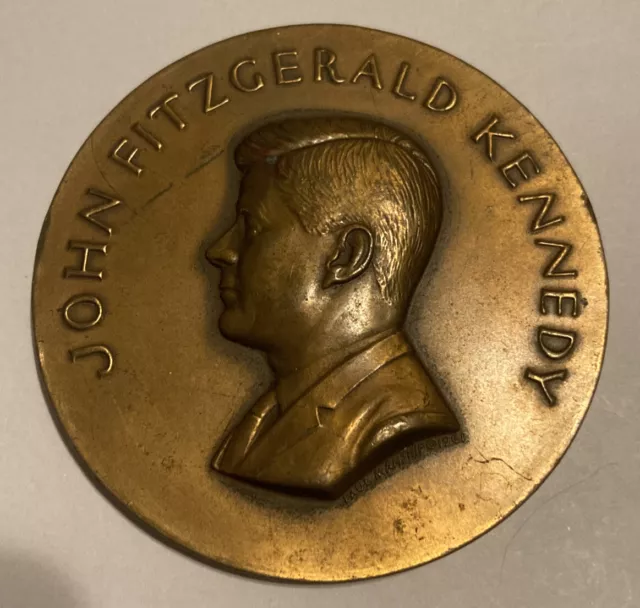1962 John F. Kennedy Inaugural Bronze 2.75” Medallion Medallic Art Co