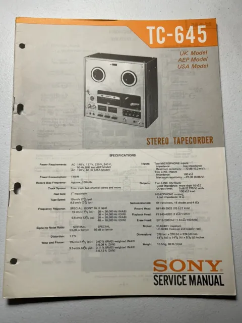 SONY TC-399 Reel-to-Reel Belt Kit + .pdf Service Manual on CD