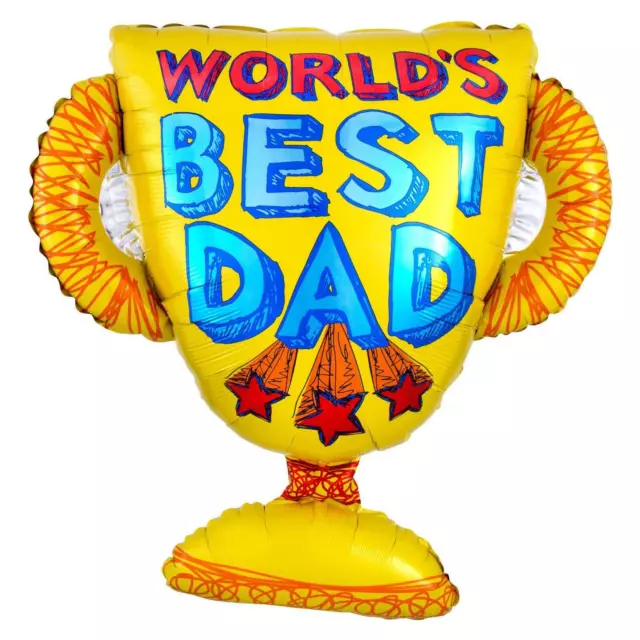 World's Best Dad Elio Divertente Regalo di Padre Giorno Compleanno Trofeo Foil