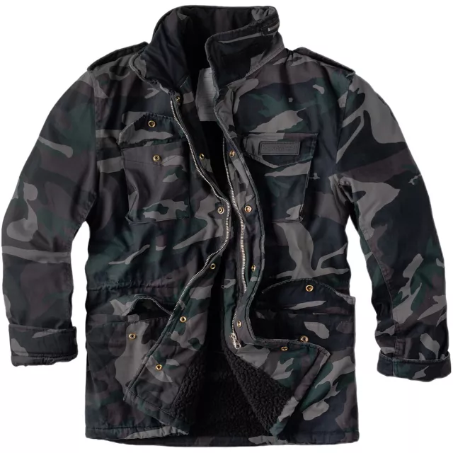 Surplus paratrooper winter discount jacket black washed