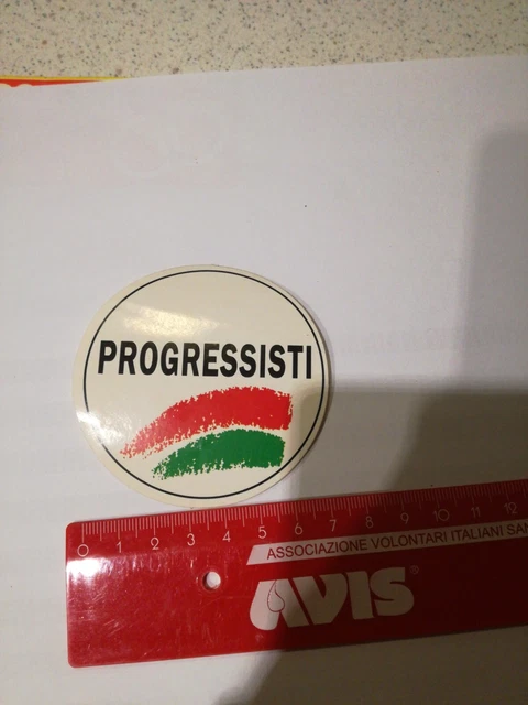 Partito Comunista Italiano P.c.i. Adesivo Elettorale Di Propaganda Progressisti