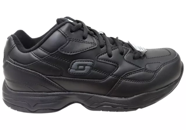 Skechers Mens Comfortable Relaxed Fit Felton Slip Resistant Work Shoes - Leather