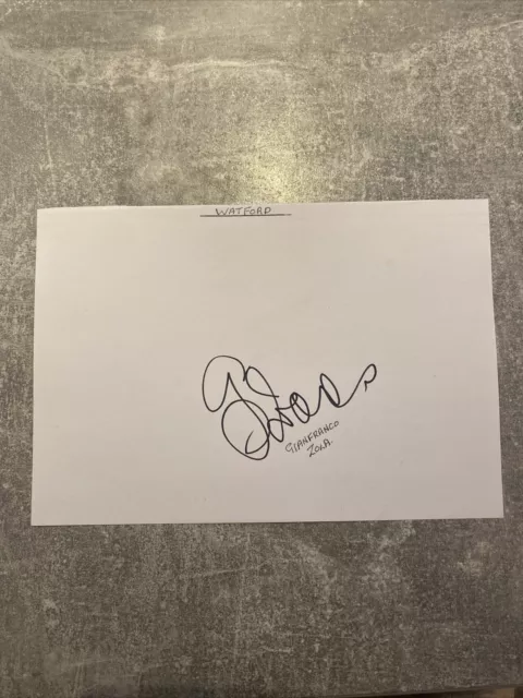 33x Watford FC signatures - hand signed - white autograph paper - Zola/Deeney