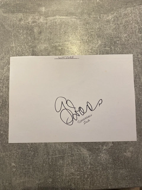 33x Watford FC signatures - hand signed - white autograph paper - Zola/Deeney