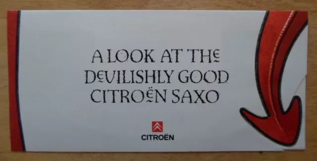 CITROEN SAXO orig 1998 UK Mkt Sales Brochure