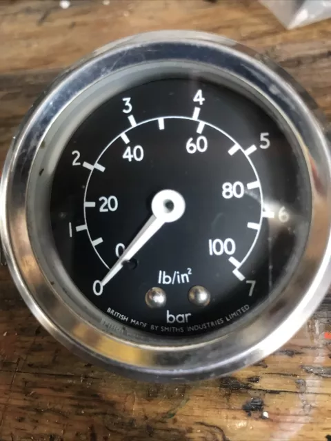 vintage smiths oil pressure gauge