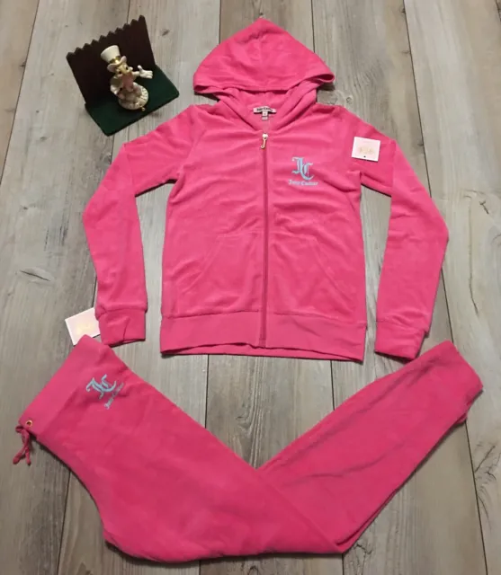 Juicy Couture Girls Two-Piece Pink Jogger Jumpsuit 12 NEW $147 FAST SHIPPING!