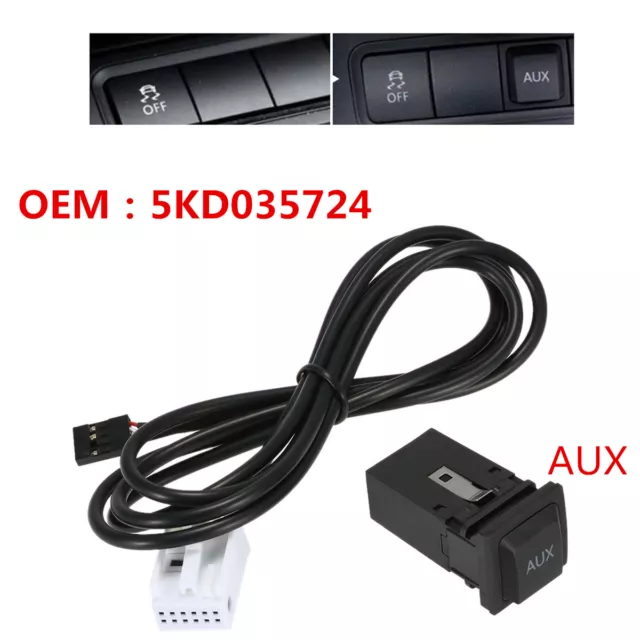 AUX USB Switch Cable 5KD035724 For RCD510 RCD310 VW Golf/GTI/R MK5 MK6 Jetta 2