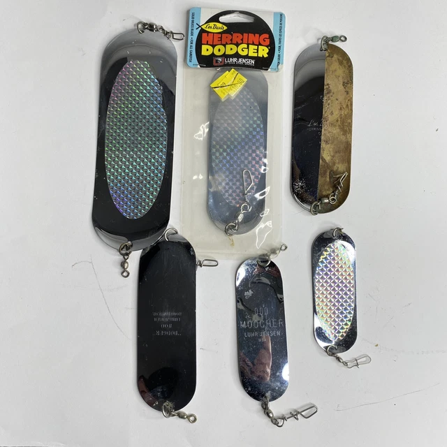 LUHR JENSEN LES Davis Herring Dodger Trolling Flashers Lot of 6 26.87