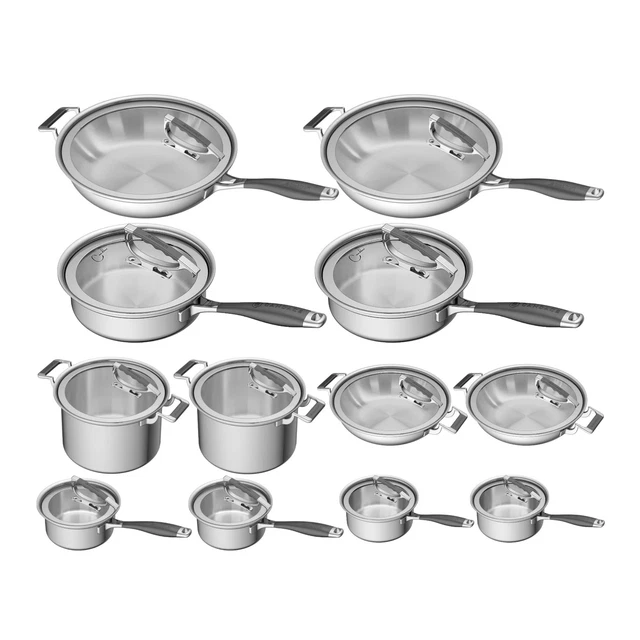 Paquete de utensilios de cocina de lujo CookCraft by Candace de acero inoxidable de 12 piezas