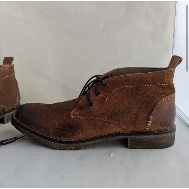 BED STU BOOTS Mens Size 8 Rayburn Cognac Rustic Suede Leather Casual