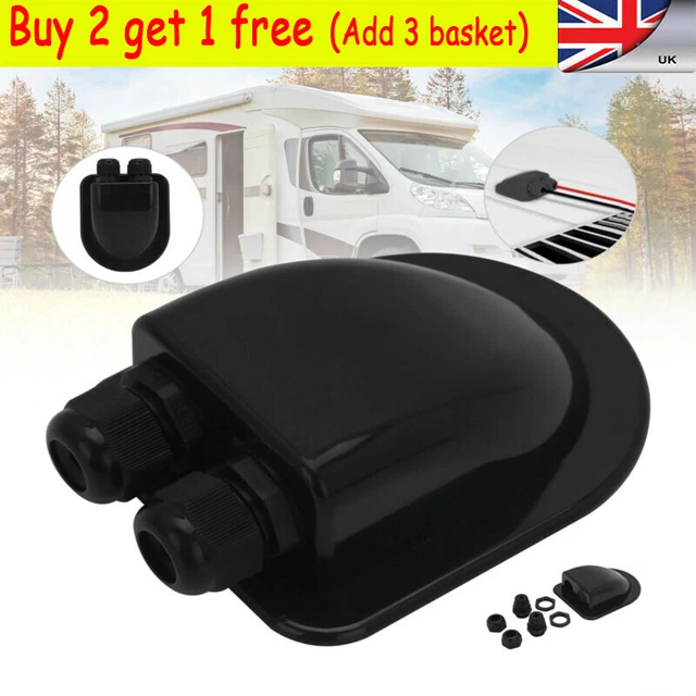SOLAR PANEL ROOF Top Double Cable Entry Gland Box Motorhome Camper RV