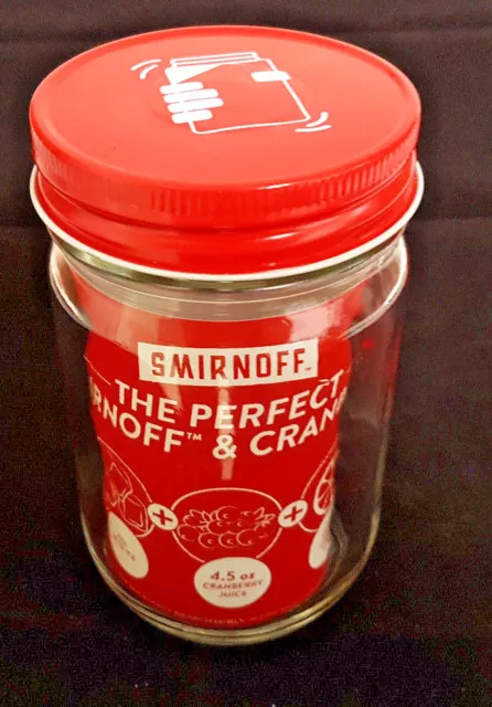 Smirnoff "Shake It" Cranberry Cocktail Shaker with Recipe. Great Smirnoff Piece