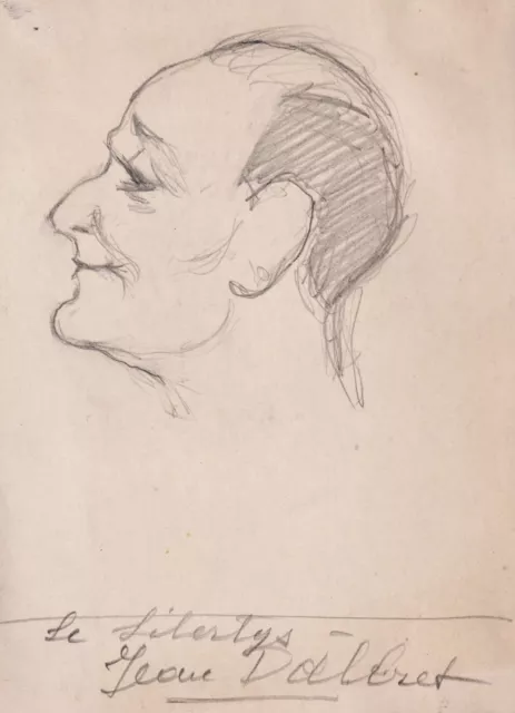 Jean Dalbert Theatre Theater Portrait Zeichnung drawing dessin Caulaert 1930