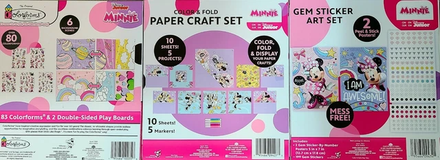 MINNIE MOUSE 3 Box Sets - Craft Set / Colorforms Sticker Story / Gem ...
