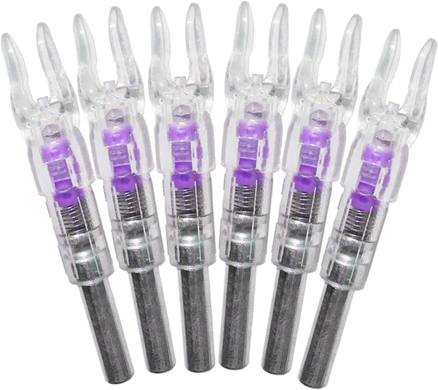 Lighted Nocks for Arrows 6Pcs Led Archery Nocks with .204"/5.3mm Inside Diameter