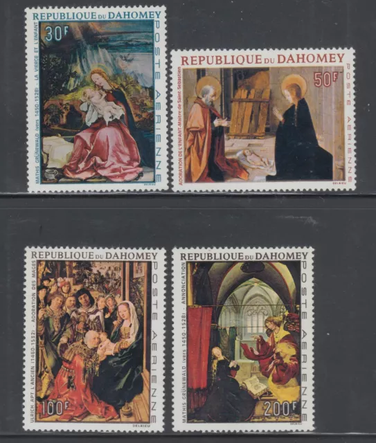 Dahomey 1967 Christmas Paintings Sc C63-C66 mint very lightly hinged