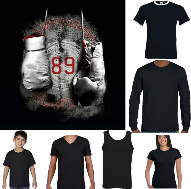 Boxe T-Shirt Uomo Mma Combattimento Allenamento Palestra Sparring Sport 89
