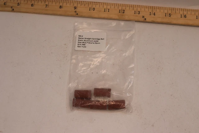 (5-Pk) Straight Cartridge Roll P80 Aluminum Oxide 12.7 x 25.4 x 4.76mm