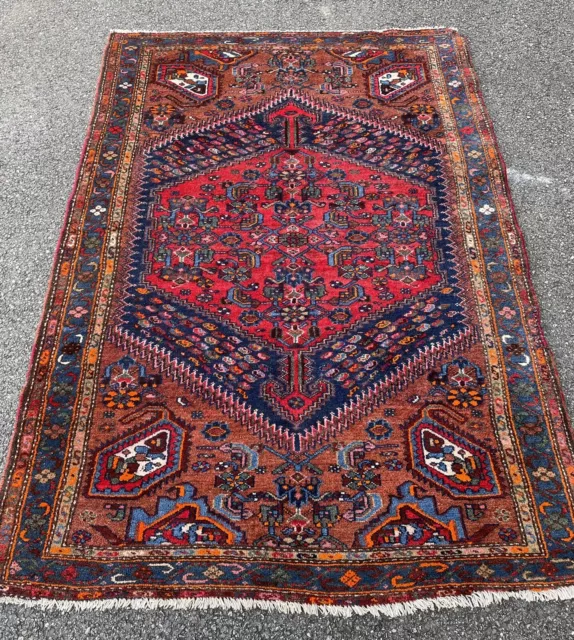 Ancien Tapis Persan 190x130cm Teppe Zanjan Teppich Rugs Carpet Tappeto Alfombra