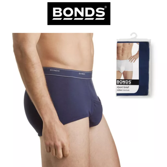 MENS BONDS SPORTS Brief Trunk Long Underwear Support Cotton Pouch